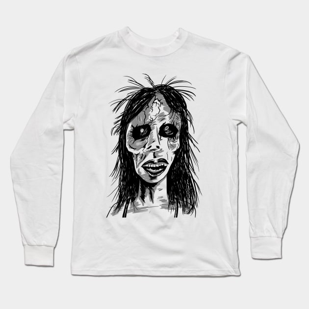 Zombie Woman Long Sleeve T-Shirt by Black Snow Comics